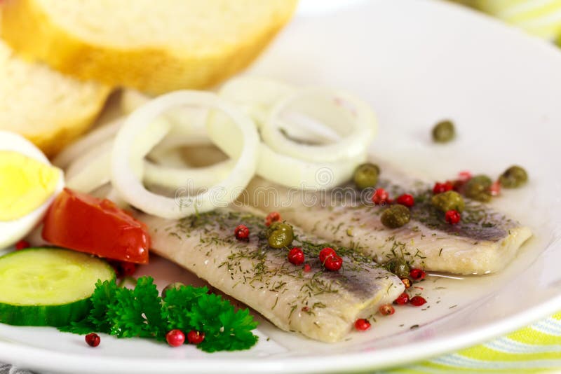 Fresh Matie,Young Herring with Onion , Potato