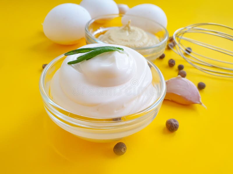 Fresh Mayonnaise Natural Cook Background Natural Healthy Stock Image