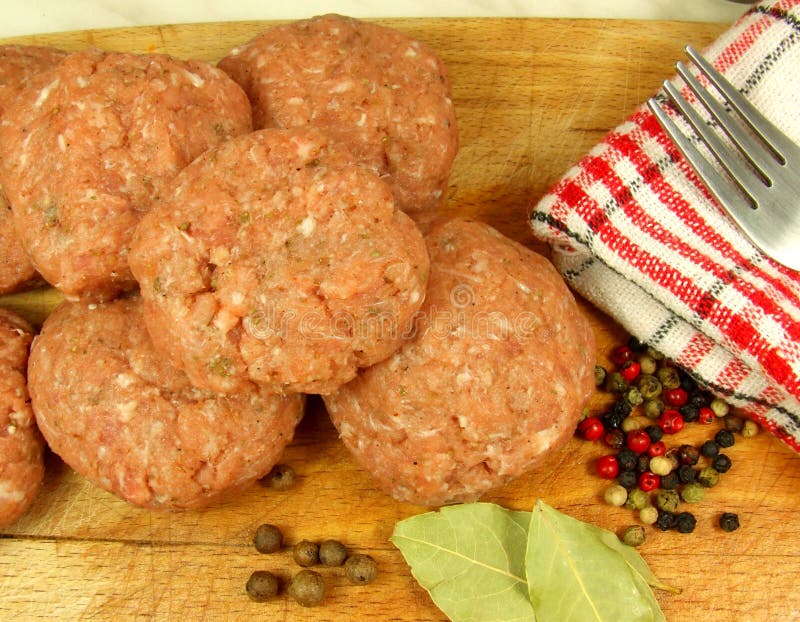 Fresh meat balls stock image. Image of butchery, ingredients 15280345