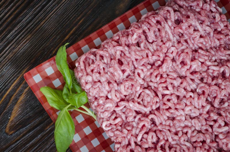 Fresh Meat Ground in Minced Meat Stock Photo Image of beef, black