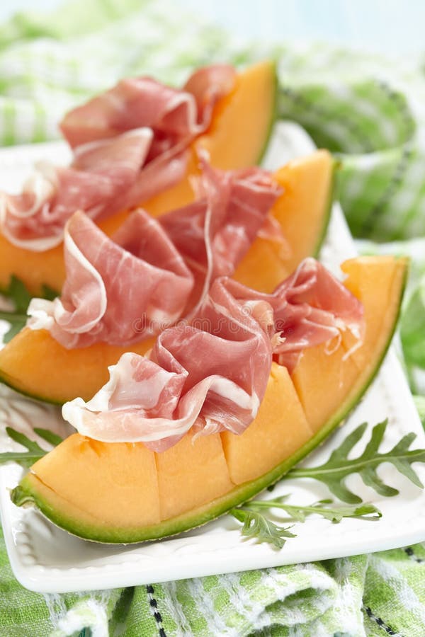Fresh Melon with Prosciutto Stock Image Image of melon, buffet 39784549