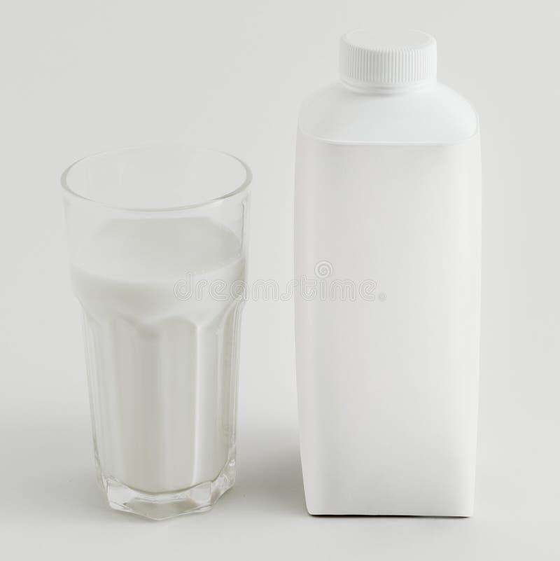 Fresh Milk in a Glass with a Bottle Stock Image Image of fresh