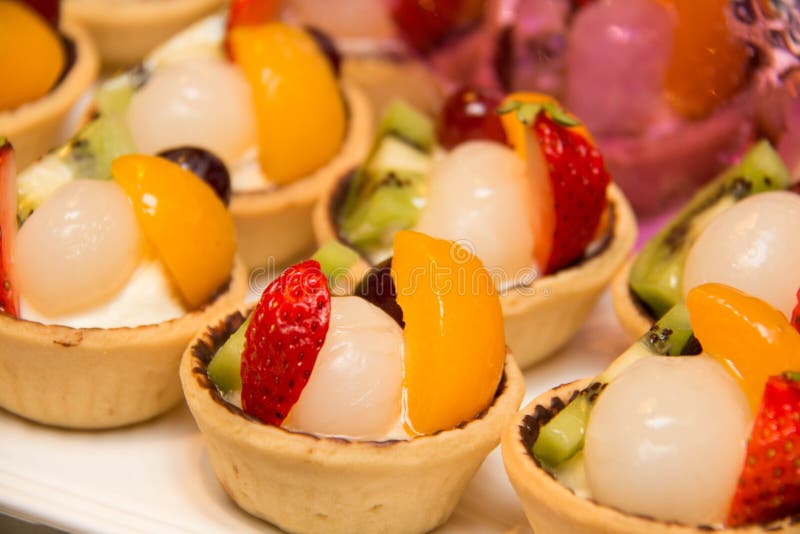 Fresh mixed fruit tart stock image. Image of slice, catered 70073607