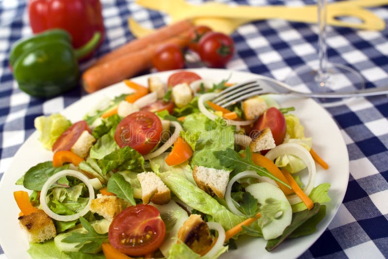 Fresh mixed garden salad stock photo. Image of healthy 9973764