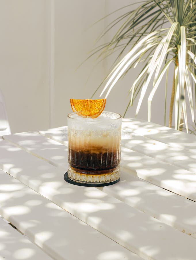 Fresh Mocktail with dried orange royalty free stock photography