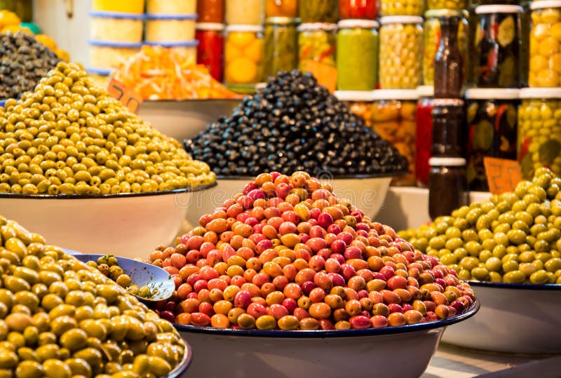 Fresh moroccan olives stock image. Image of green, fresh 50834445