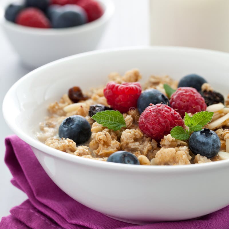 Fresh muesli with fruits