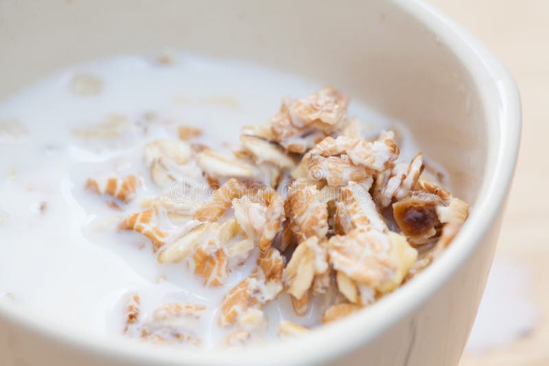 Fresh Muesli with a Mix of Milk Stock Image Image of view, natural