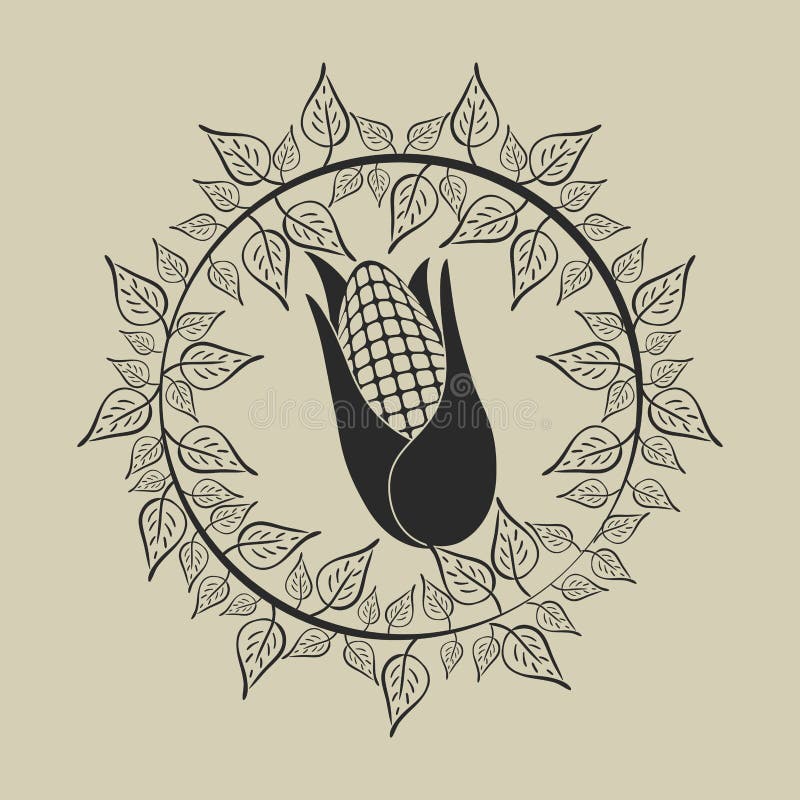 Čerstvý prírodný kukurica ikonu vektor ilustrácia, grafický dizajn.