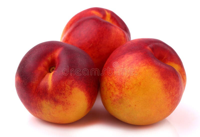 Fresh nectarine stock image. Image of isolated, food 66372121