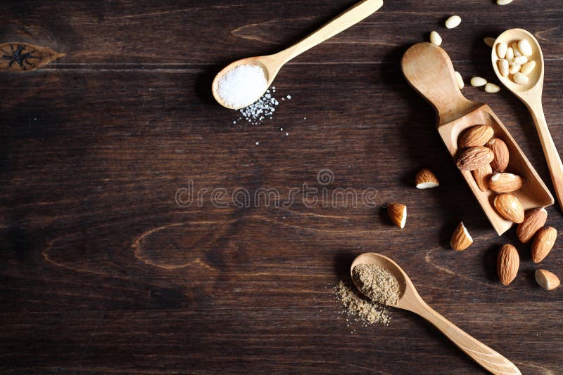 Fresh Nuts On The Table For Breakfast With Honey Stock Photo Image of