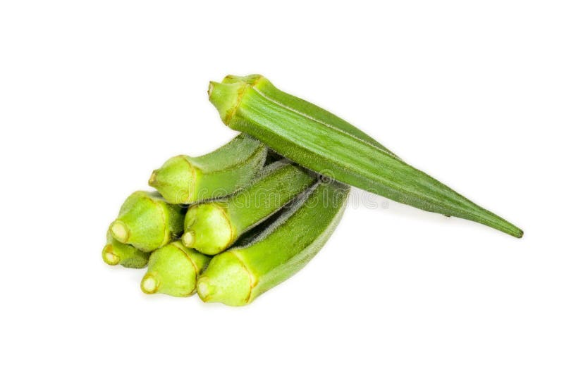 Fresh okra vegetable stock image. Image of food, plant 254083225