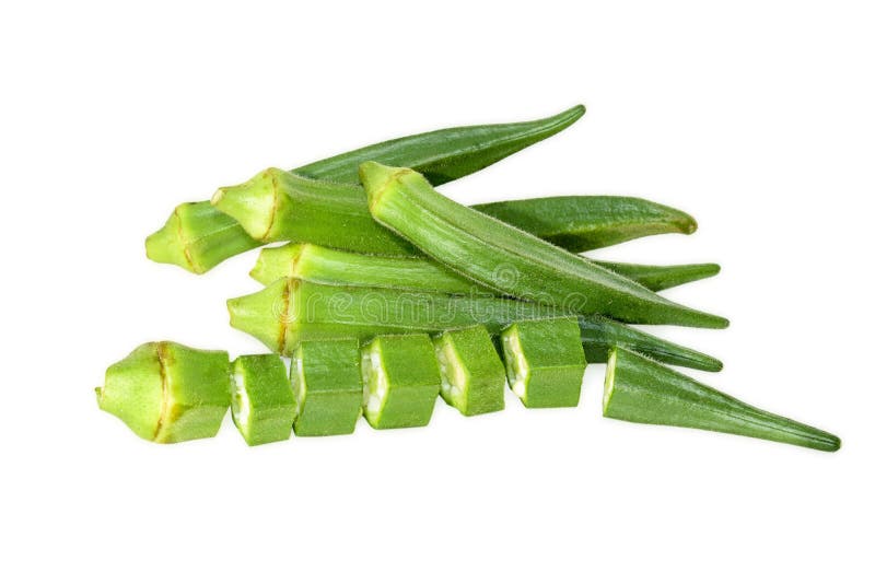 Fresh okra vegetable stock image. Image of food, plant 254083225