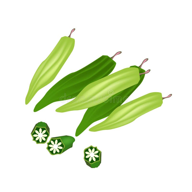 Bhindi Okra Stock Vector Illustration and Royalty Free Bhindi Okra Clipart