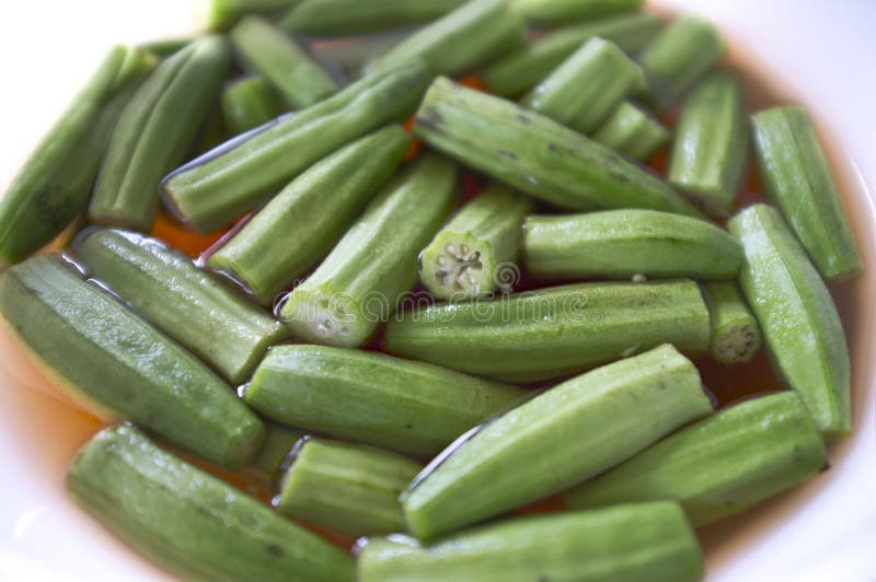Fresh okra stock photo. Image of green, vegetarian, okra 42879570
