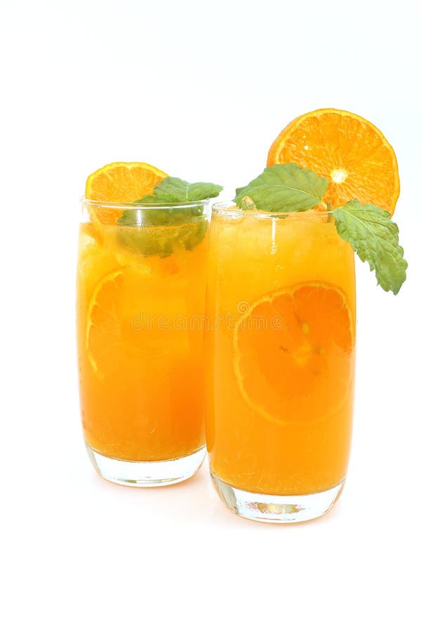 Fresh Orange Juice Cool Drink and Mint. Stock Image Image of citrus
