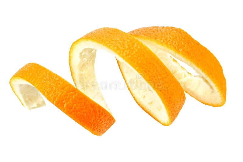 Fresh Orange Peel Isolated On White Background Stock Photo Image Of