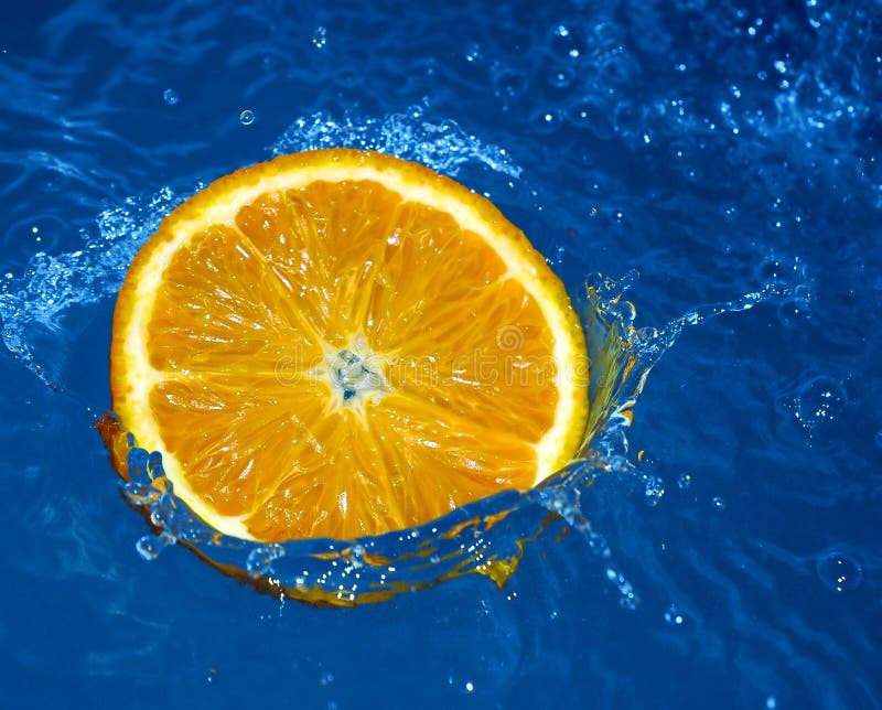Fresh orange in water stock photo. Image of fresh, grog 658158