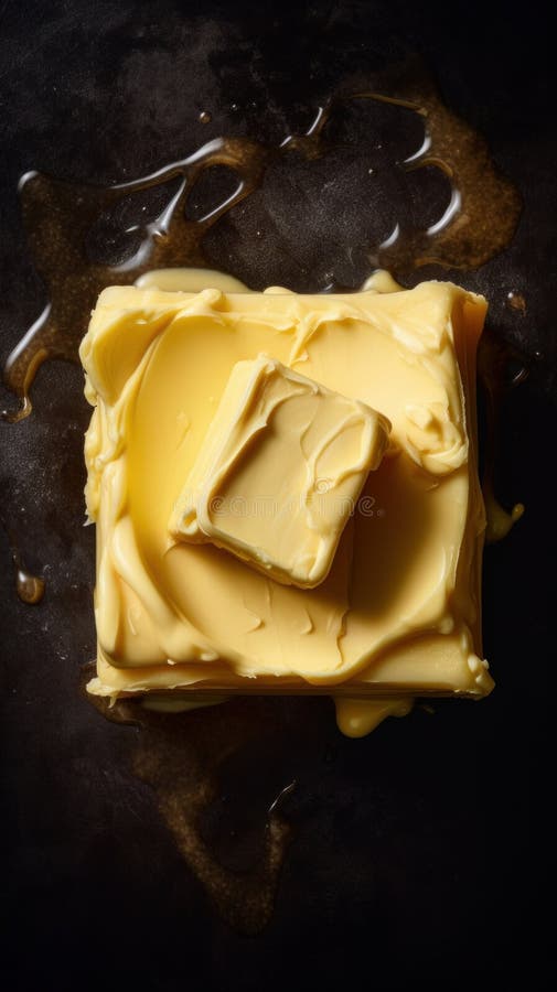 Fresh Organic Butter Dairy Product Vertical Background. Stock ...