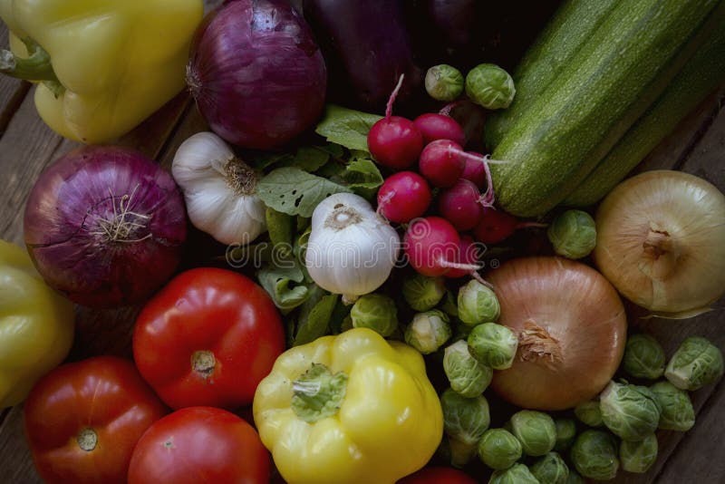 Fresh organic produce from the garden