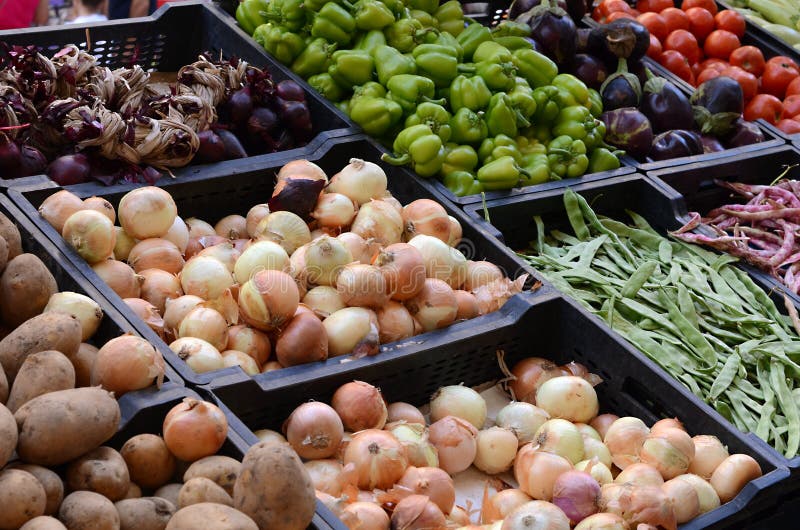 Fresh and organic vegetables at farmers market