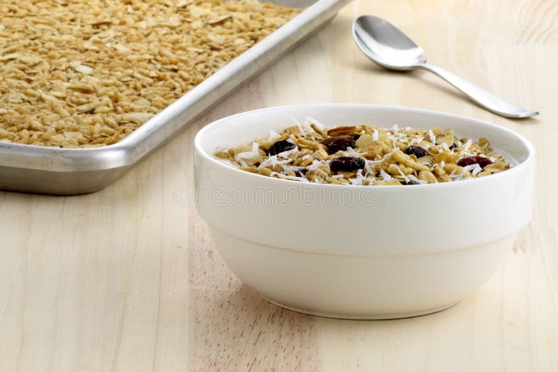Fresh from the Oven Healthy Granola Stock Photo Image of grain