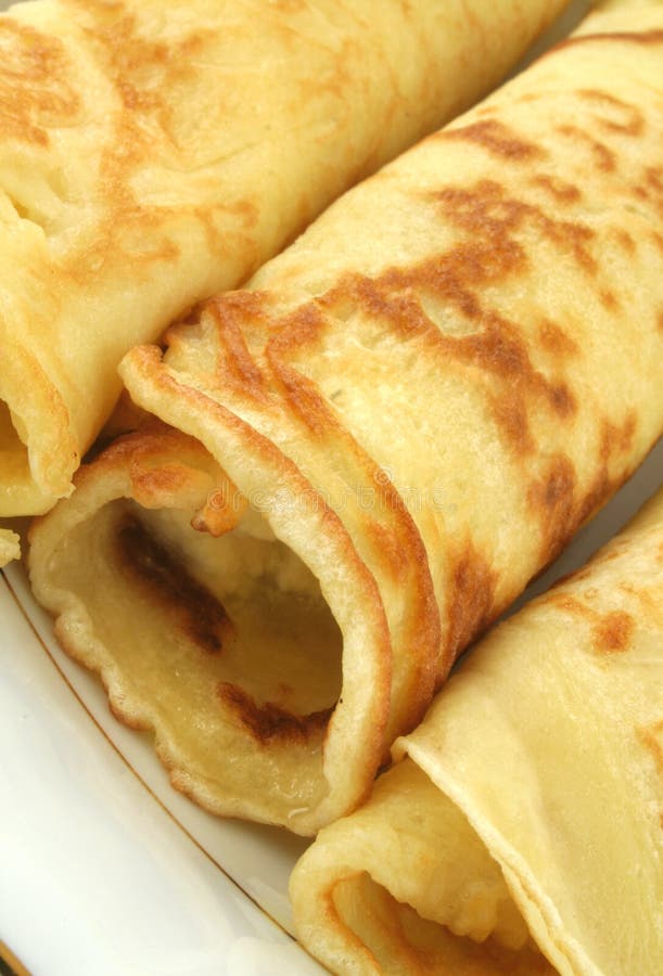 Poľský čerstvé palacinky detaily.