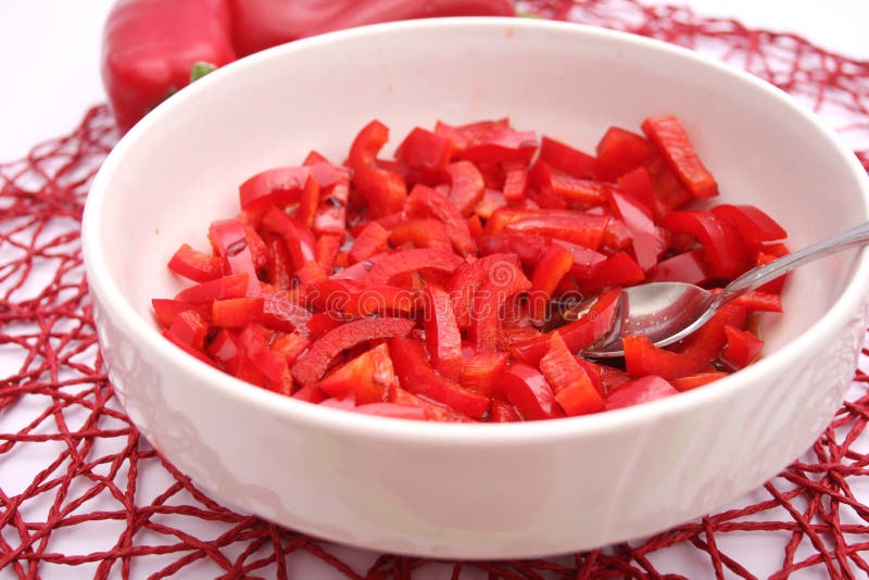 Fresh paprika salad stock image. Image of food, vegetable 37187605