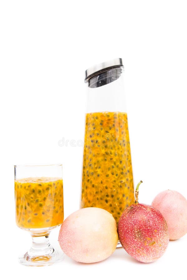 Fresh passion fruit juice stock photo. Image of fruit 63690514