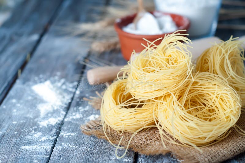 Fresh pasta and ingredient stock image. Image of fresh 71874419