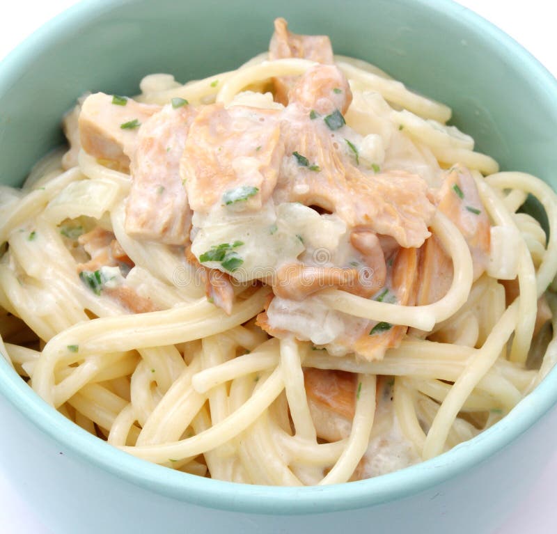 Fresh pasta with tuna fish stock image. Image of gourmet 32917749