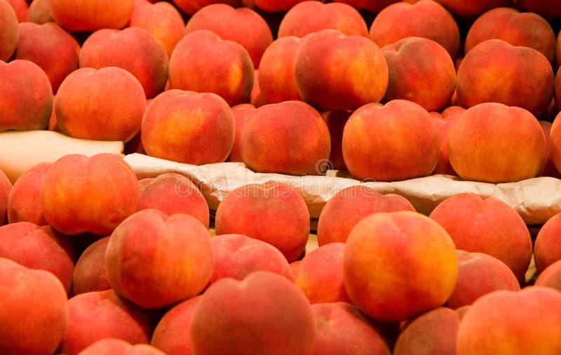 Fresh Peaches at a Farmers Market Stock Image Image of fruits, health