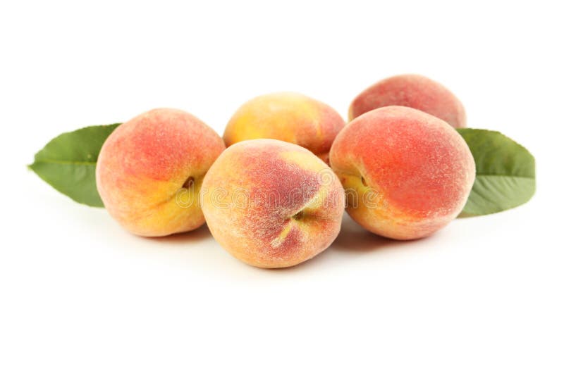Fresh peaches fruit stock photo. Image of green, diet 57709128
