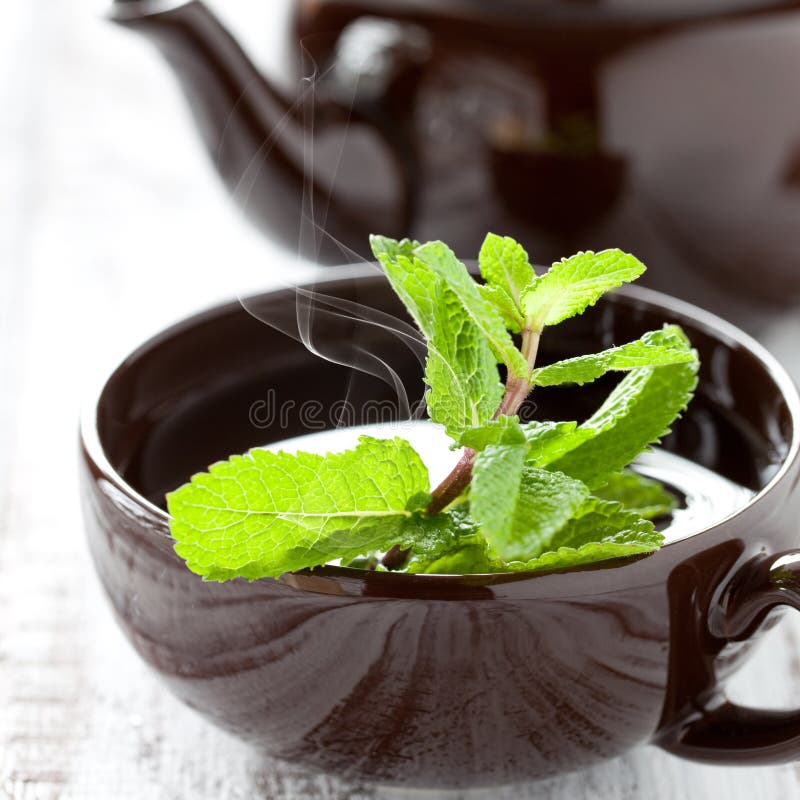 Fresh peppermint tea