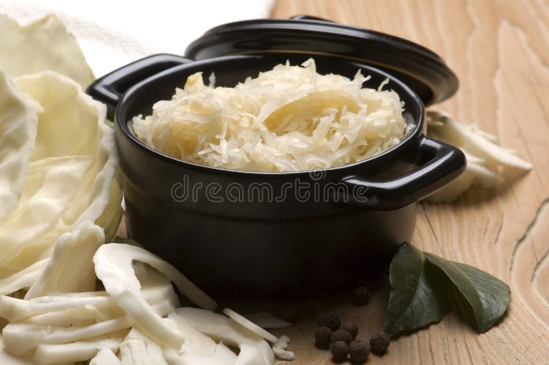 Fresh Pickled Cabbage Polish Sauerkraut Stock Photo Image of ingredient, pepper 22748166
