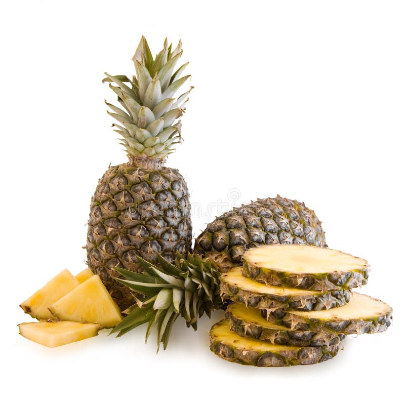 Fresh pineapple fruits stock photo. Image of food, round 21586170