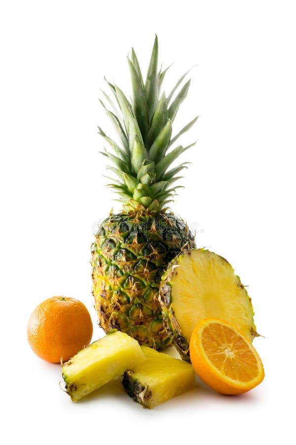 Pineapple, Orange Gelatin Dessert. Stock Image Image of healthy