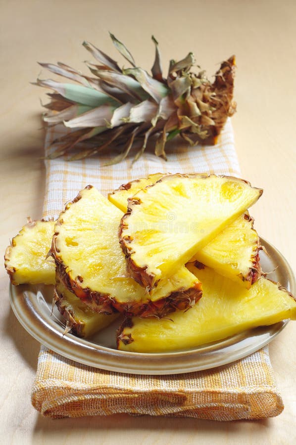 Fresh pineapple slices