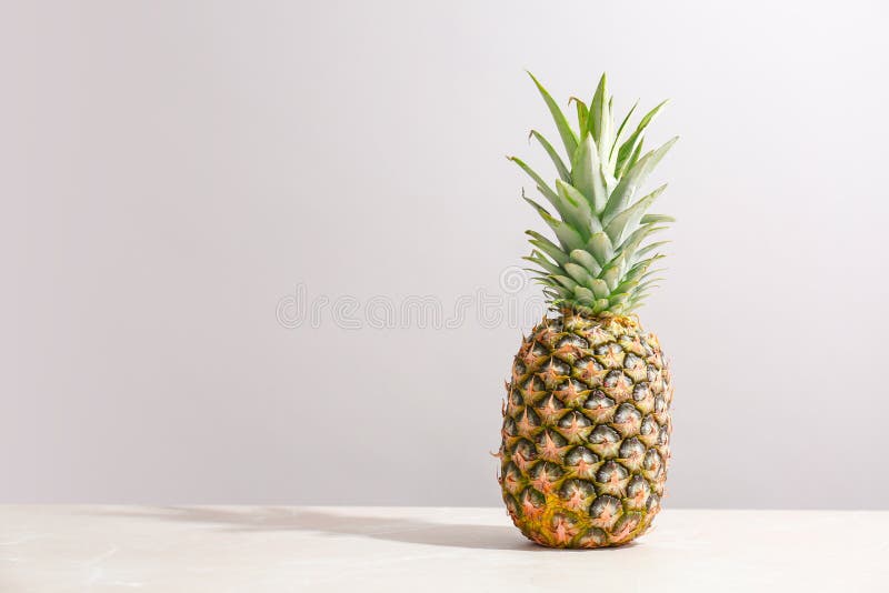 Fresh pineapple on table stock image. Image of sweet 113378773