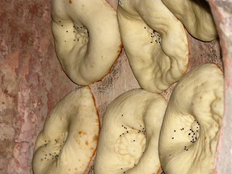 Fresh Pita Bread is Cooked in a Tandoor Stock Photo Image of