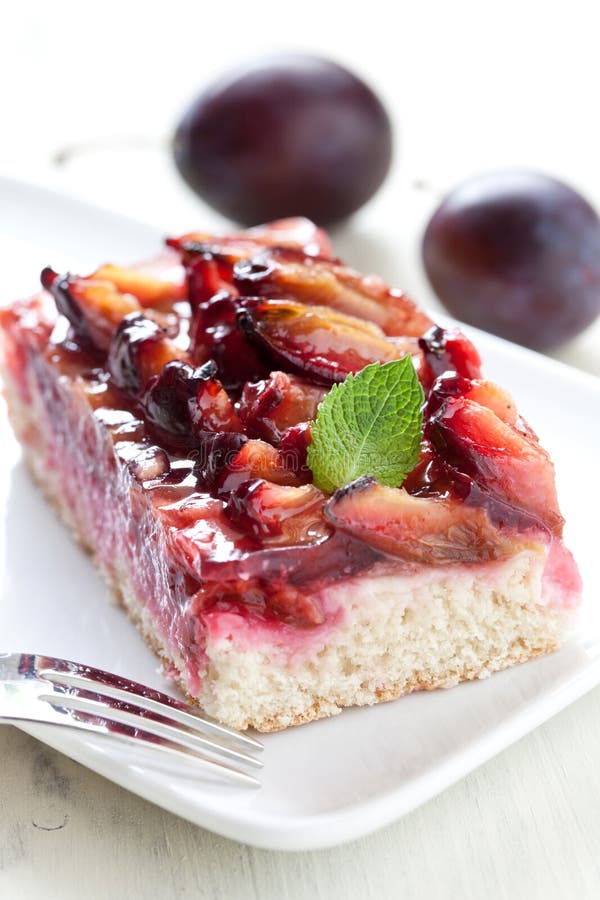 Fresh plum cake