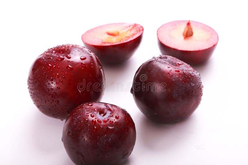Fresh plum stock photo. Image of gourmet, blue, food 104996496