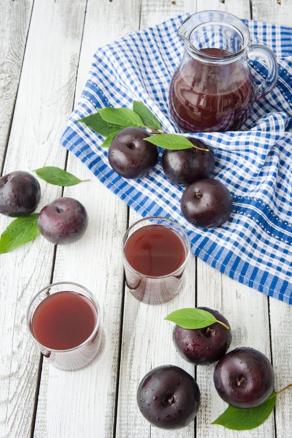 Fresh plums juice stock image. Image of food, meal, prune - 76233631