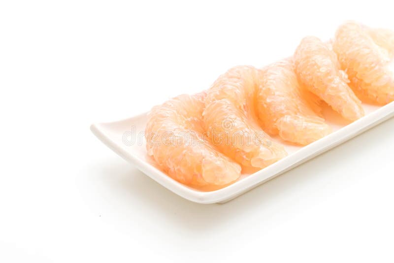 Two Fresh Pomelo On White Background Fresh Pomelo On White Background Stock Photo Image Of