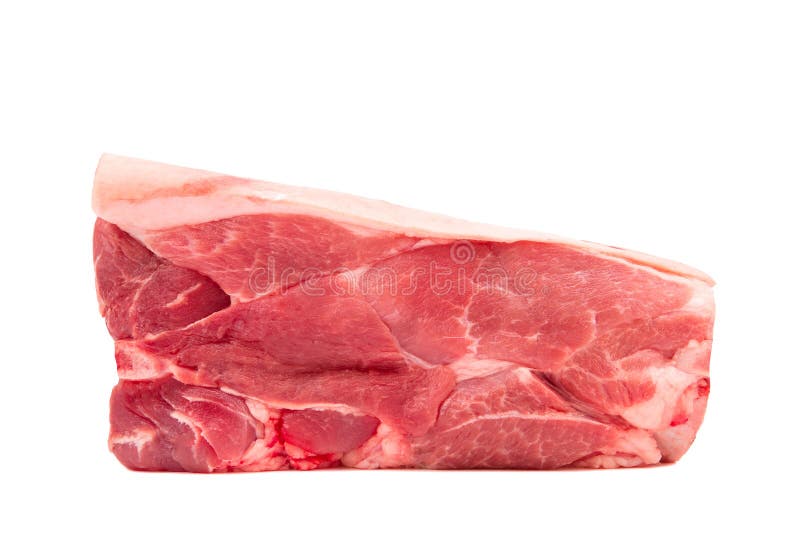 Fresh Pork Ham on a White Background Stock Image Image of chop, filet