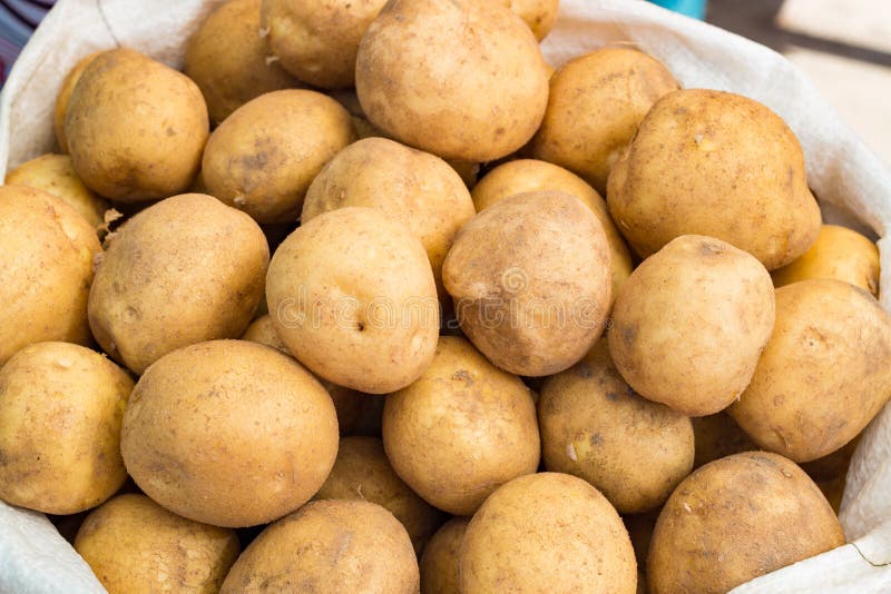 Fresh Potatoes is in the Bag Stock Image Image of group, ingredients