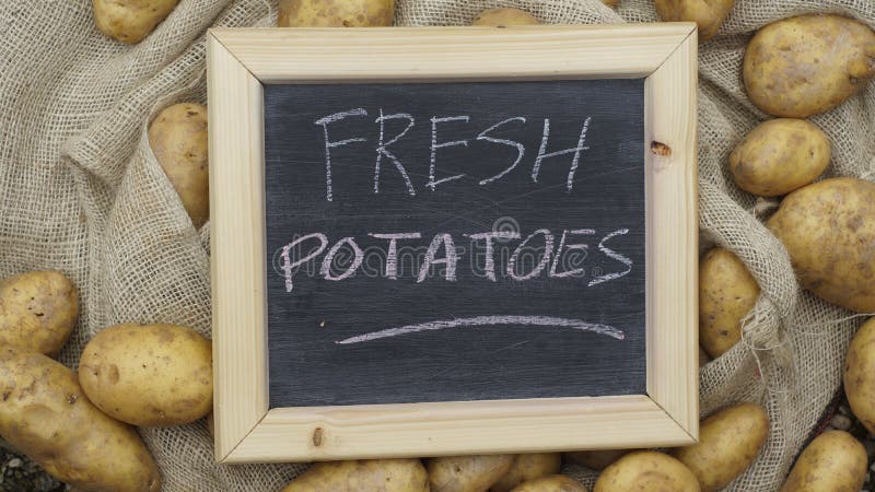 Fresh potatoes written