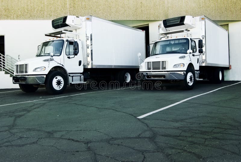 White delivery truck stock image. Image of deliver, business 21443609