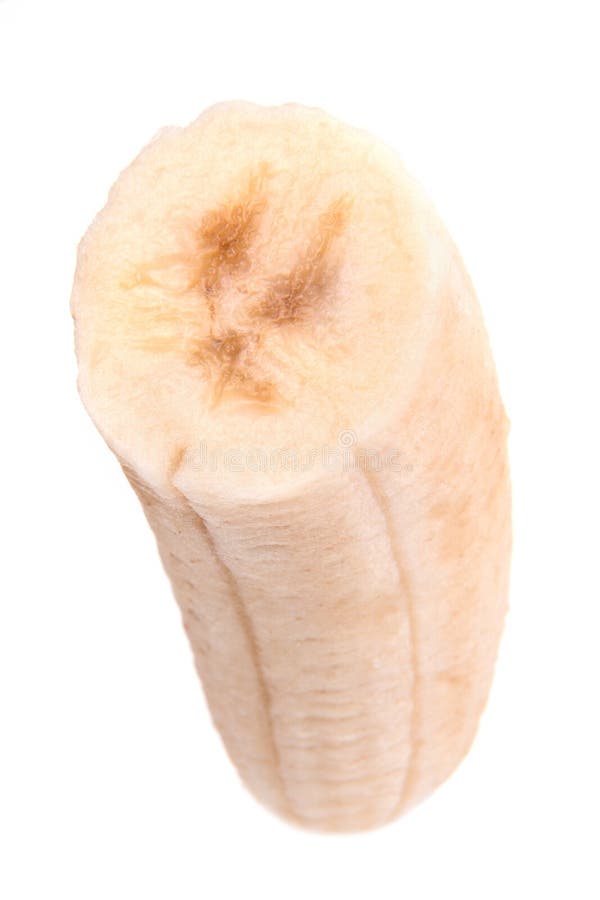 Pulp of Banana on White Background. Stock Photo Image of slice, fruit