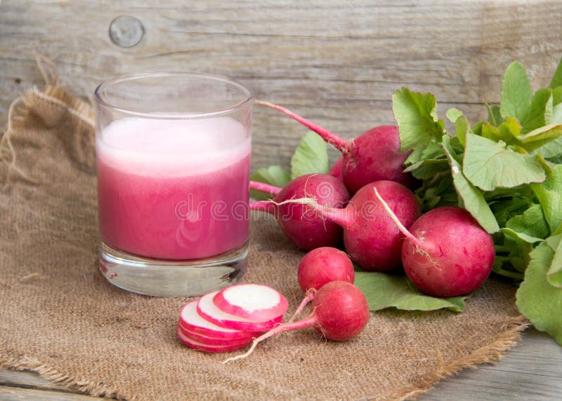 Fresh radish smoothy juice royalty free stock image